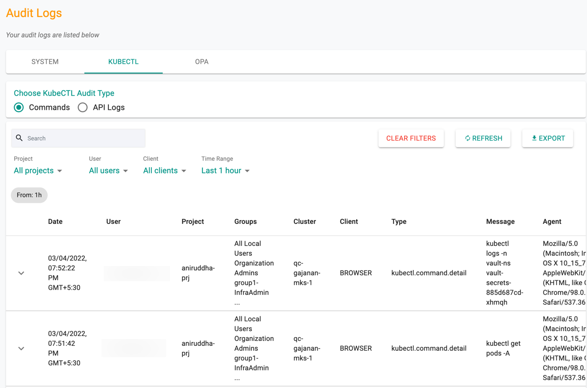 Kubectl Logs