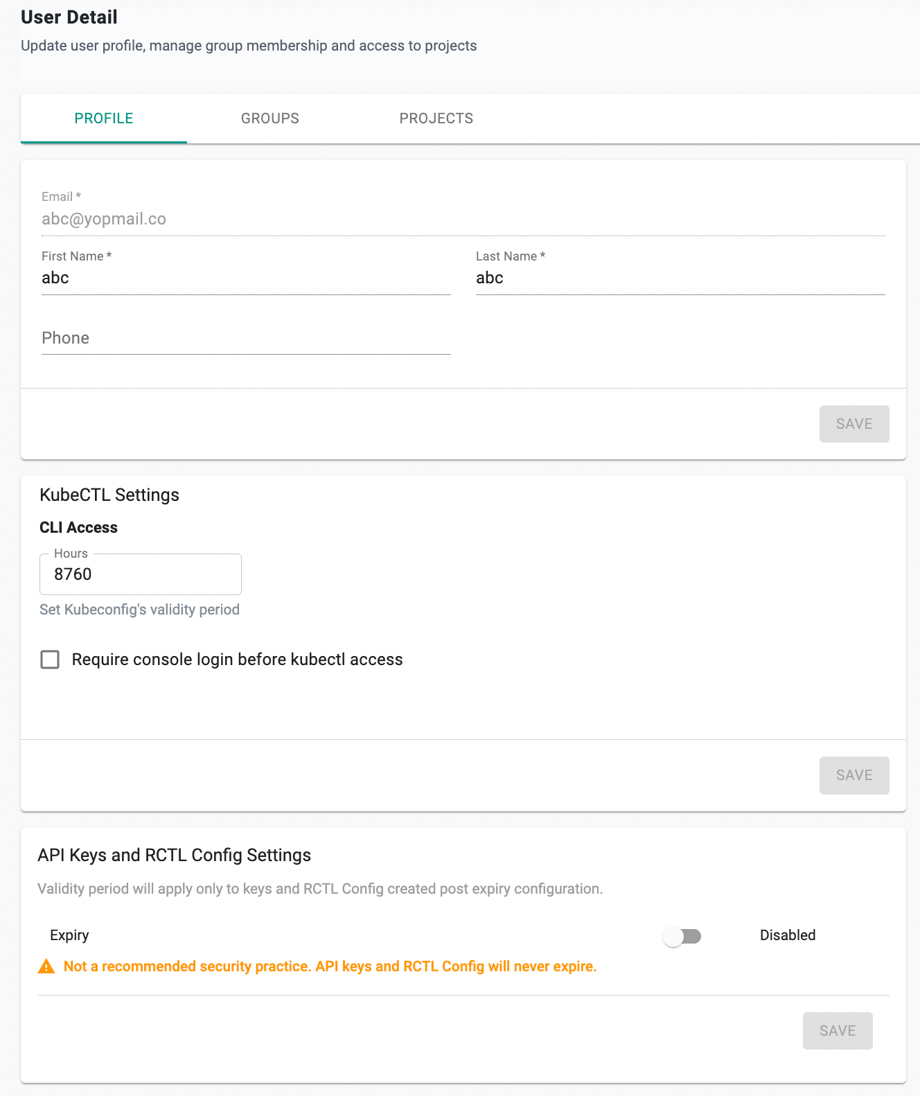 View User Details