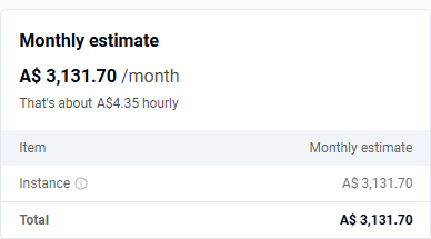 Pod Cost Estimate