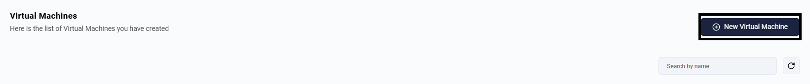 Create a VM from the Virtual Machines list